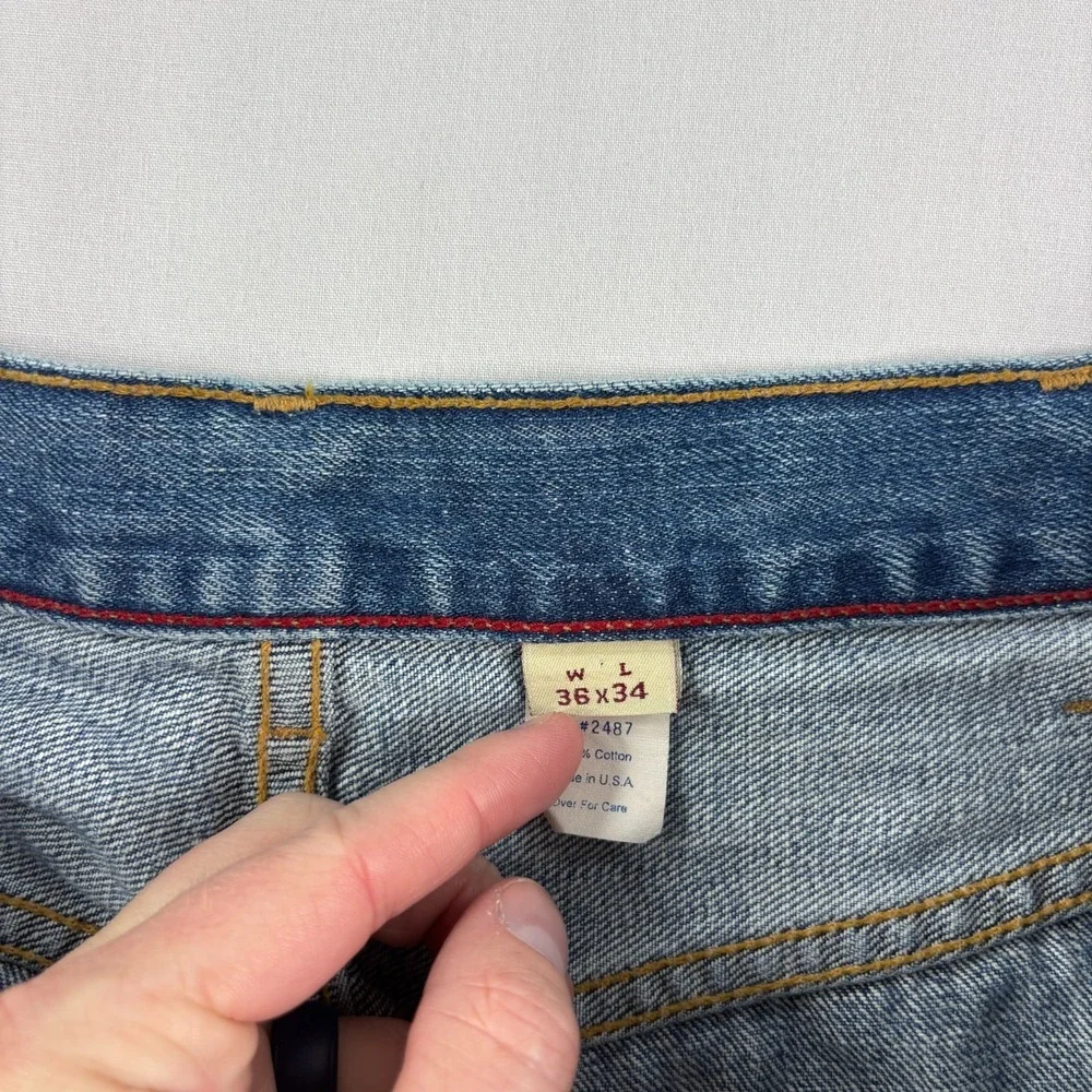 Vintage Abercrombie & Fitch Jeans Mens 36x34 Blue Bootcut Denim Y2K USA Made